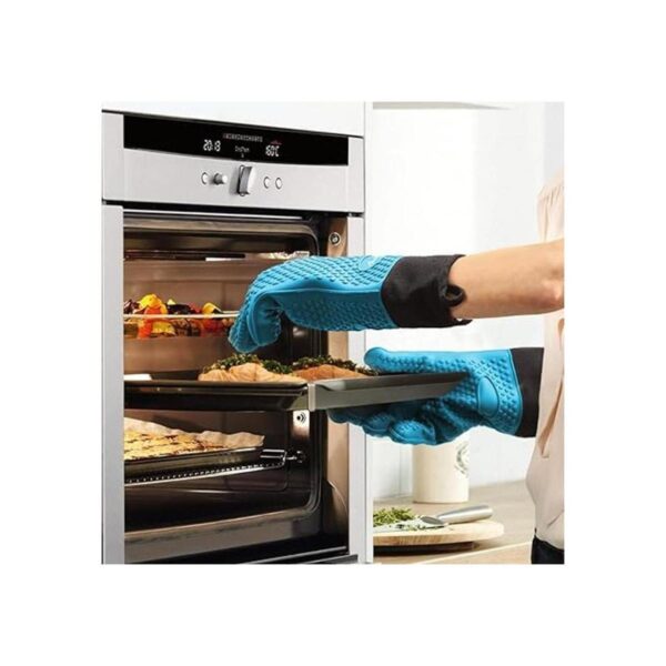 Auzilar Guantes de cocina de silicona guantes resistentes