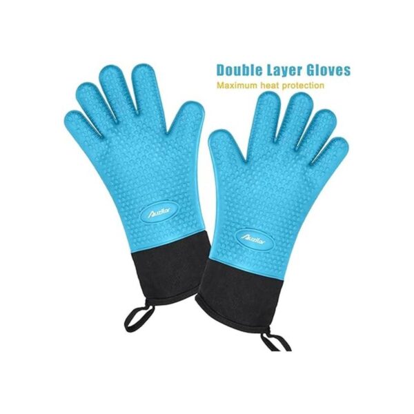 Auzilar Guantes de cocina de silicona guantes resistentes