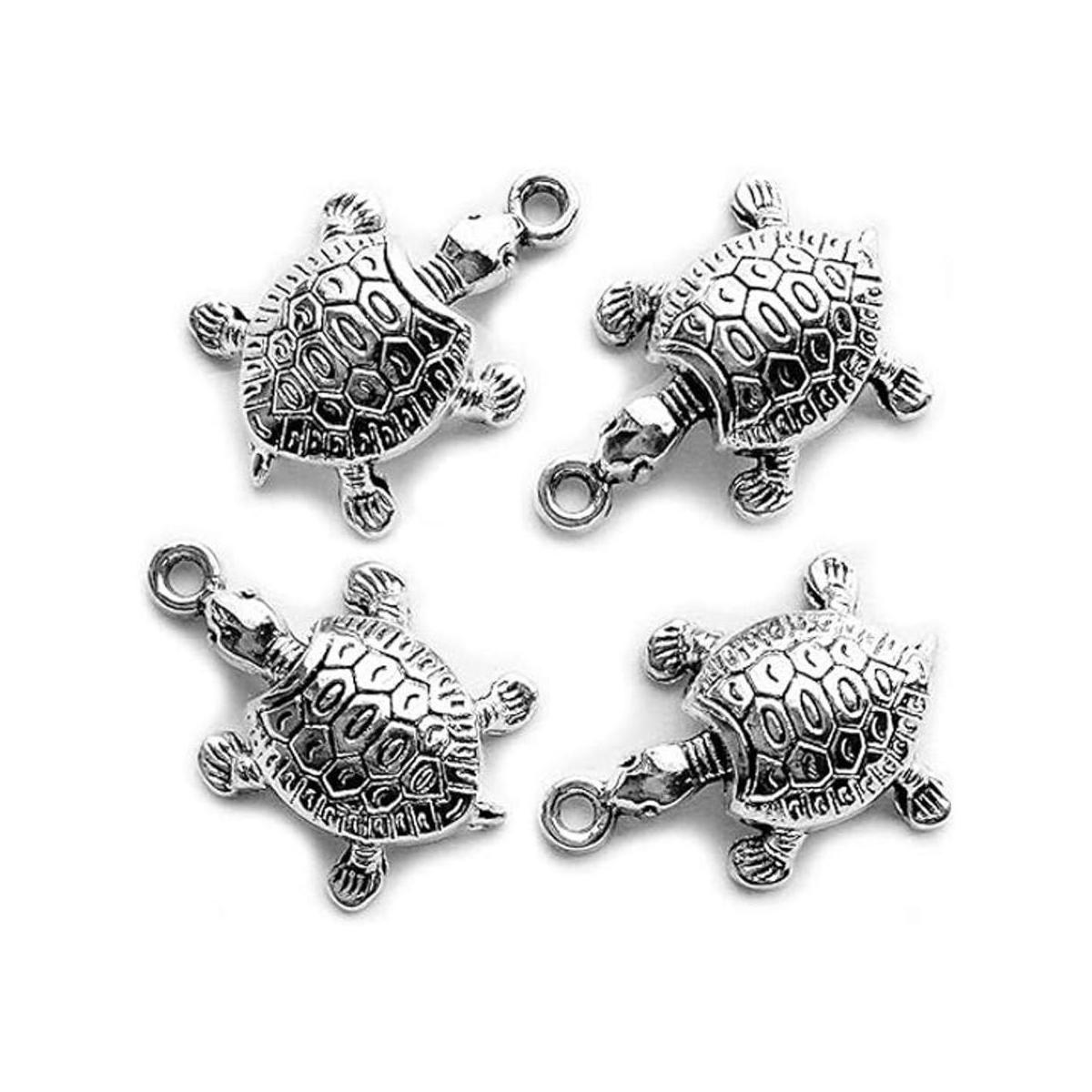 Cuentas de tortuga con dije de mar para hacer joyas