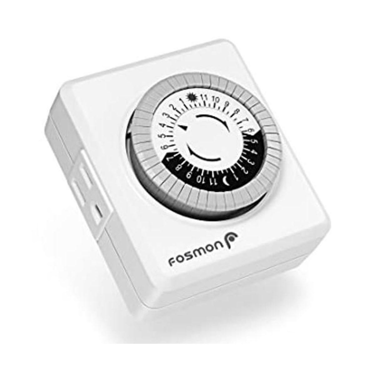 Fosmon Temporizador mecánico de 24 horas para interior