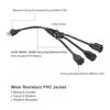 DEWENWILS Divisor de cable de extensión de luz de 18