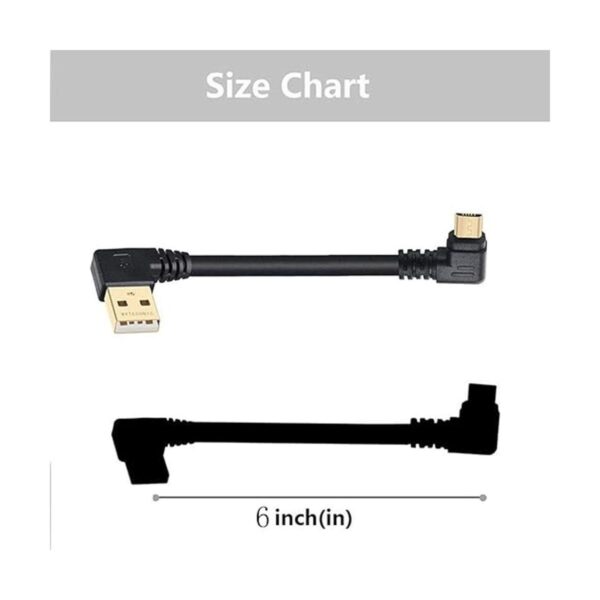 Cable de carga rápida USB corto de 90 grados cable micro_5
