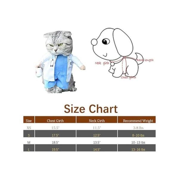 NACOCO Dog Cat Doctor Costume Pet Doctor Clothing