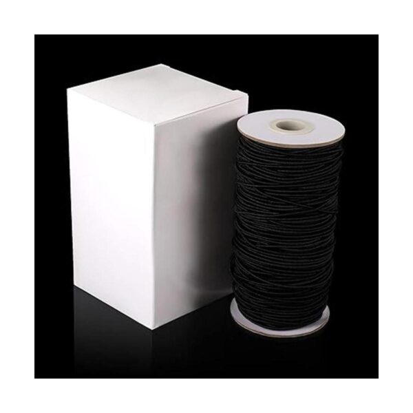 Cuerda elástica de 100 yardas para hacer joyas negro