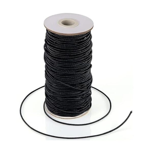Cuerda elástica de 100 yardas para hacer joyas negro