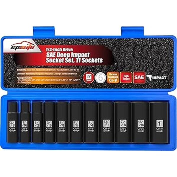 EPAuto Juego de dados de impacto profundo SAE de 12
