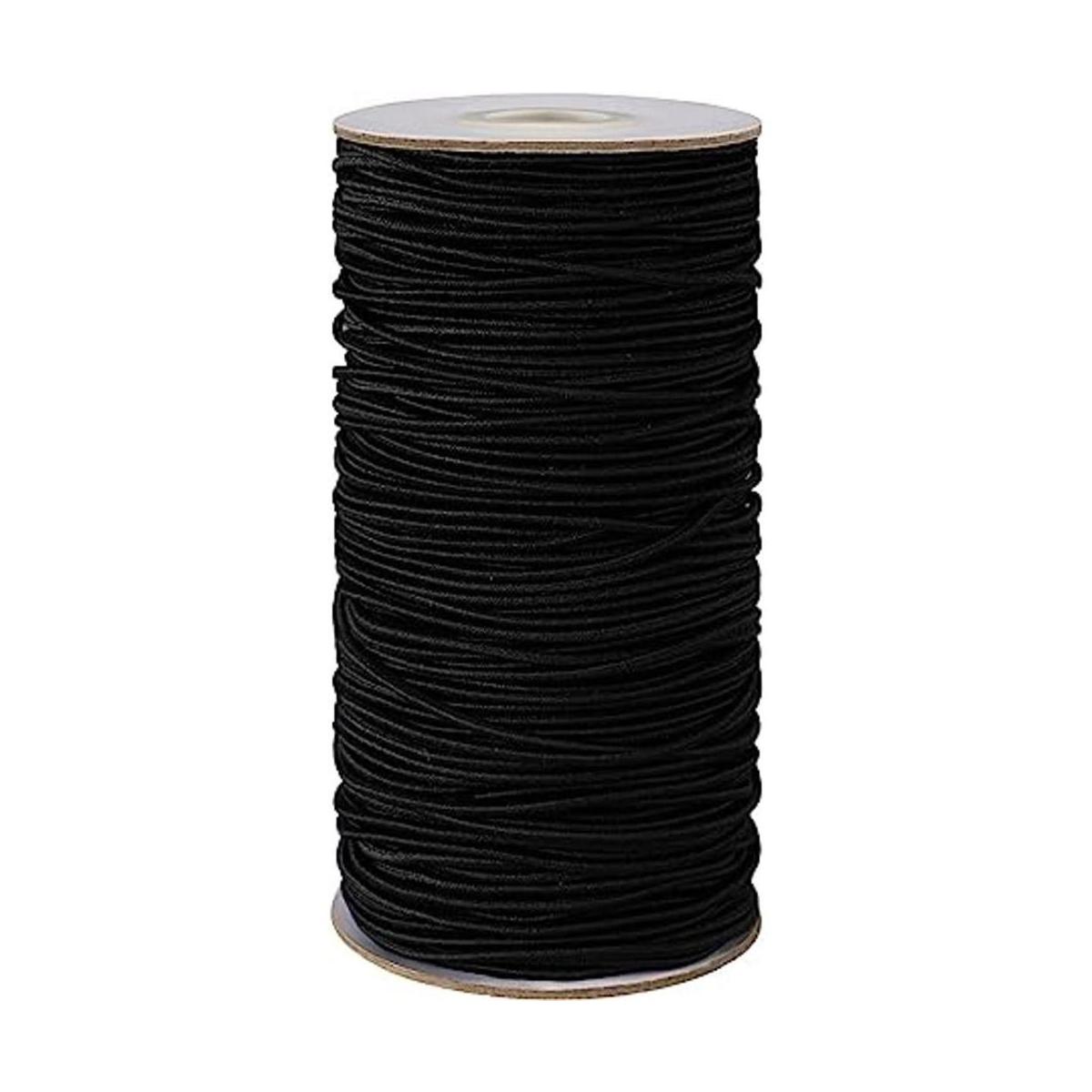 Cuerda elástica de 100 yardas para hacer joyas negro