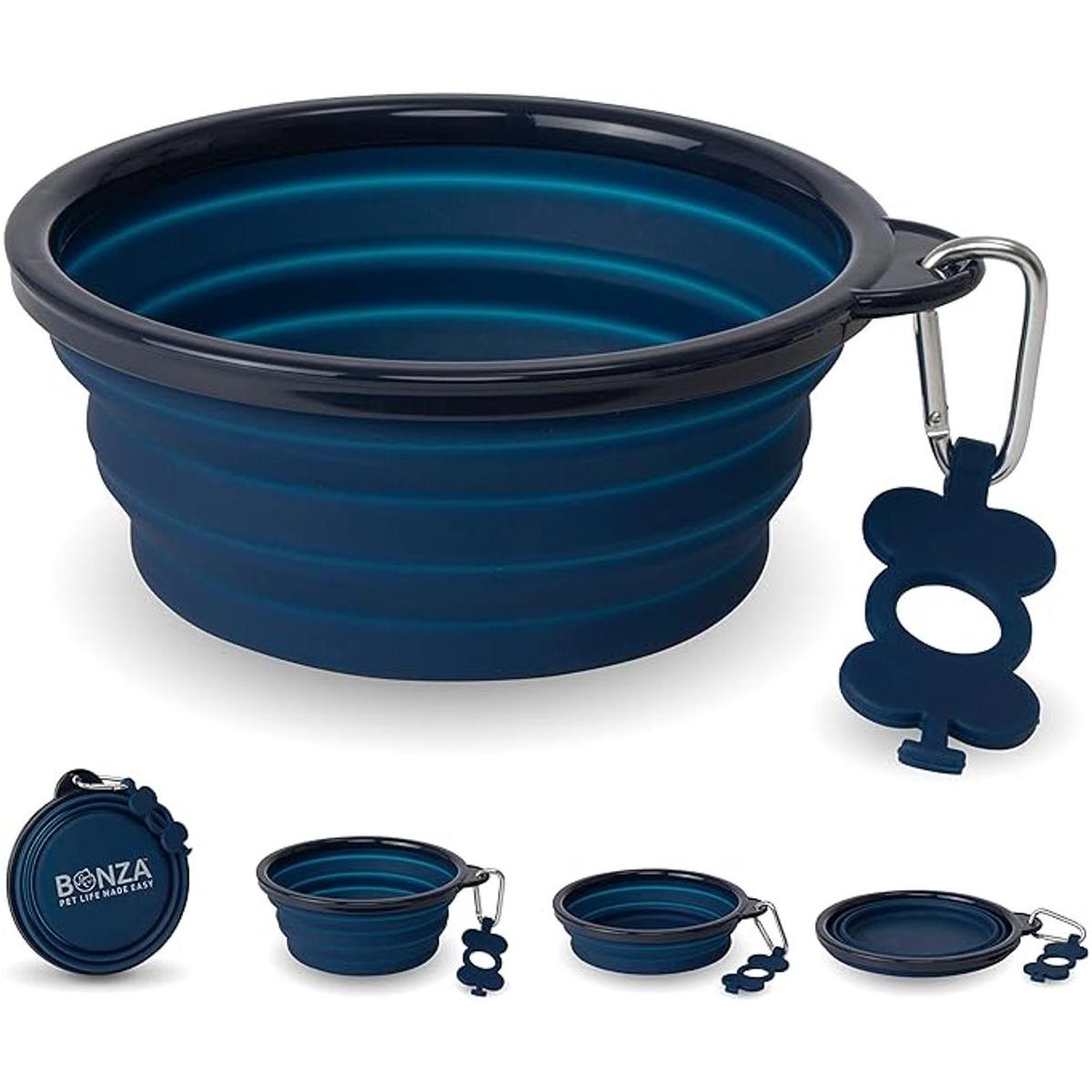 Bonza Cuenco plegable grande para perros de 33.8 fl oz