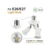 Dicuno 5 en 1 E26E27 Adaptador de enchufe soporte de_3