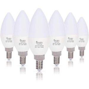 Simba Lighting Bombillas LED de candelabro B11 C37 con_1