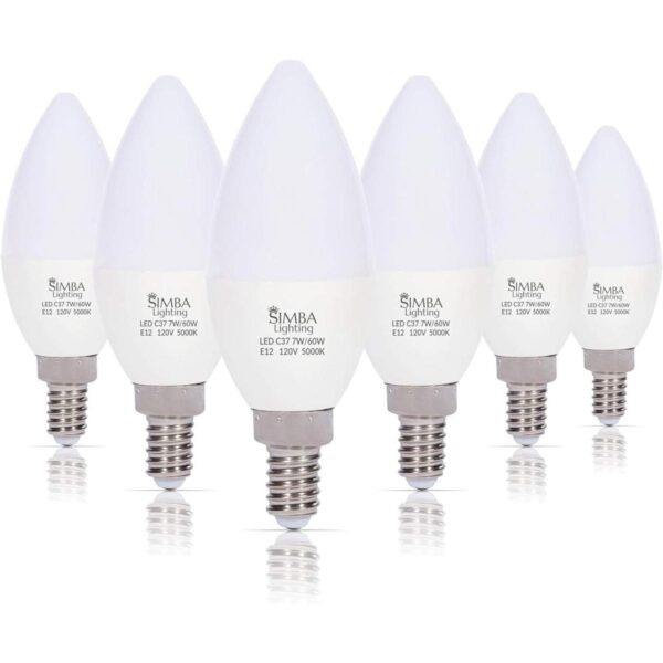 Simba Lighting Bombillas LED de candelabro B11 C37 con_1