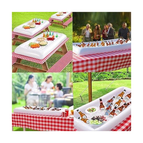 Bandeja inflable para servir ensalada hielo para