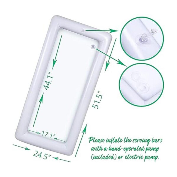 Bandeja inflable para servir ensalada hielo para