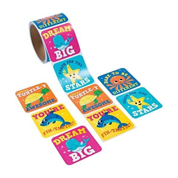 Fun Express Under The Sea Jumbo Roll Stickers 100 piezas_1