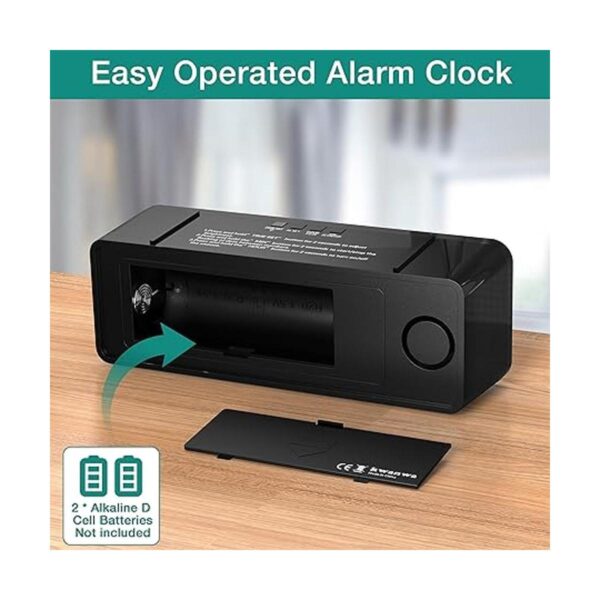 Reloj despertador pantalla grande de números LED de 1.8