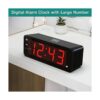 Reloj despertador pantalla grande de números LED de 1.8
