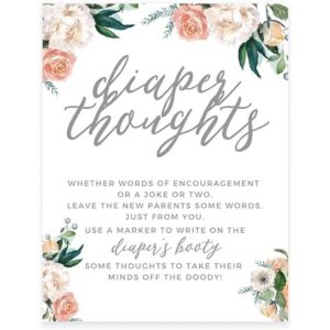 Andaz Press Peach Coral Floral Garden Party Baby Shower_1