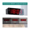 Reloj despertador pantalla grande de números LED de 1.8