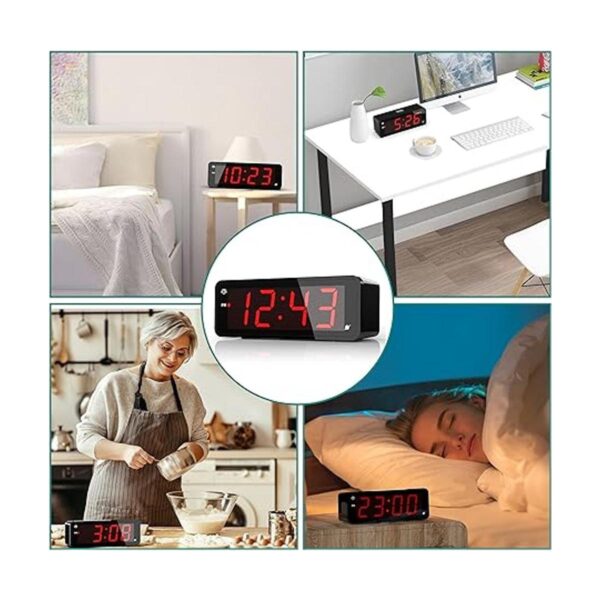 Reloj despertador pantalla grande de números LED de 1.8