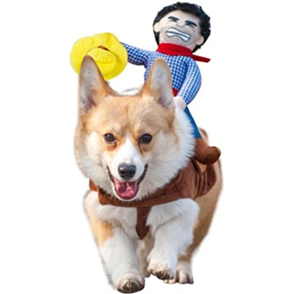 NACOCO Disfraz con vaquero para perros con muñeco de_1
