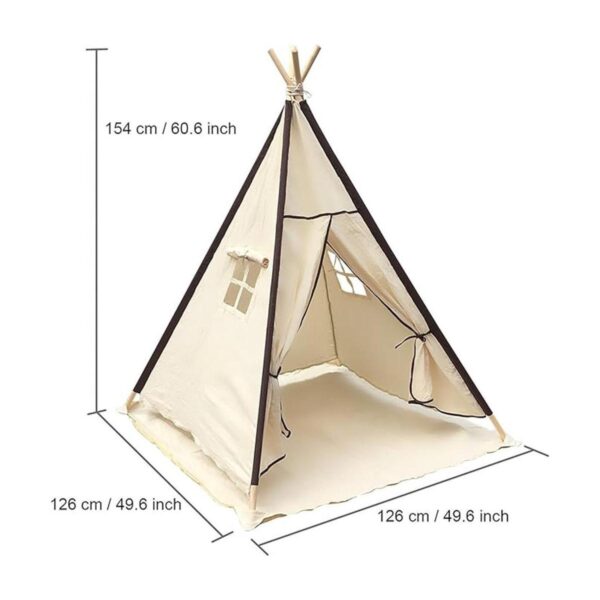 Casa de juegos para niños Lavievert Indian lona Teepee_5