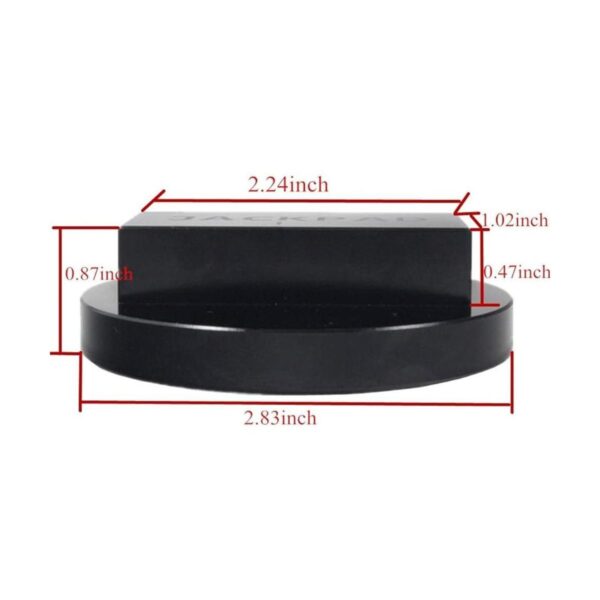 DEF Jack Pad de aluminio anodizado negro duradero para_2