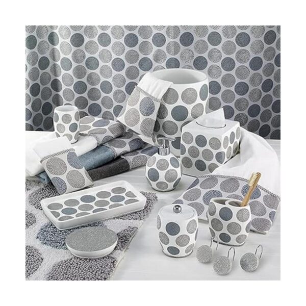 Avanti Linens Vaso con diseño de círculos de puntos_4