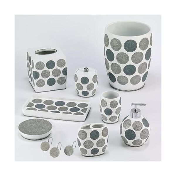Avanti Linens Vaso con diseño de círculos de puntos_3