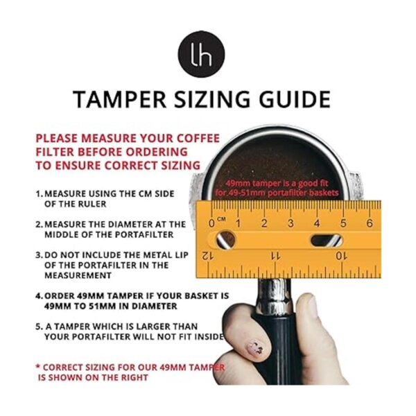 LuxHaus Tamper Espresso de 1.929 in Tamper de café