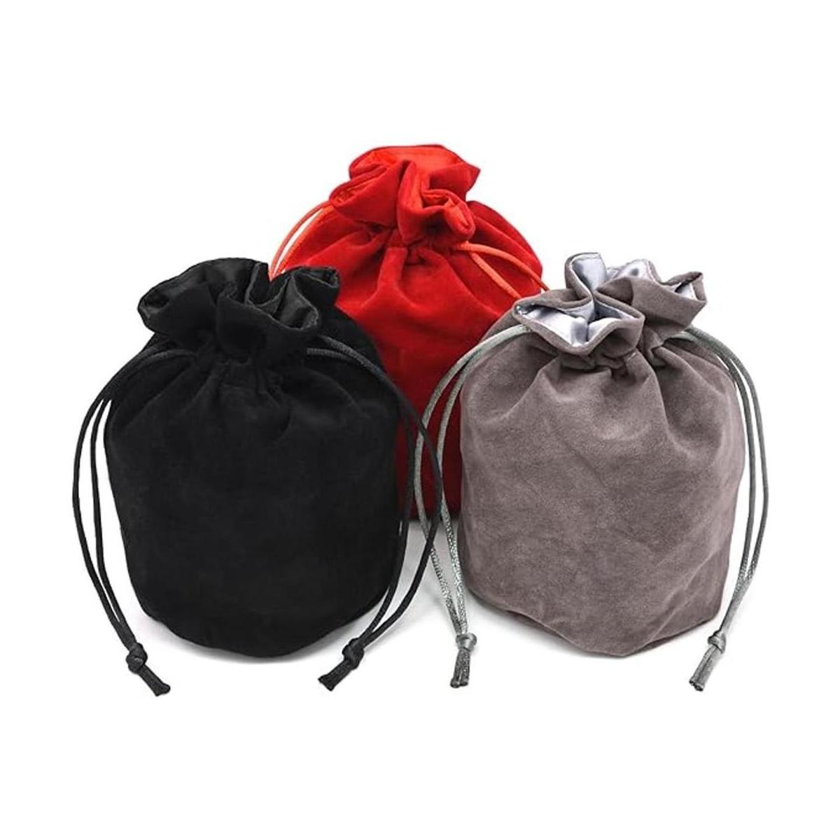 IvyFieldDice Bolsa de dados con cordón rojogrisnegro