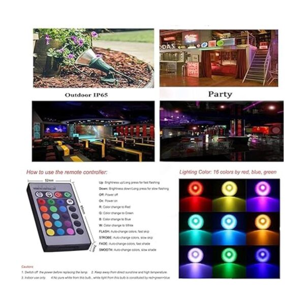 RAYWAY Par38 Bombilla LED RGB luz blanca cálida para