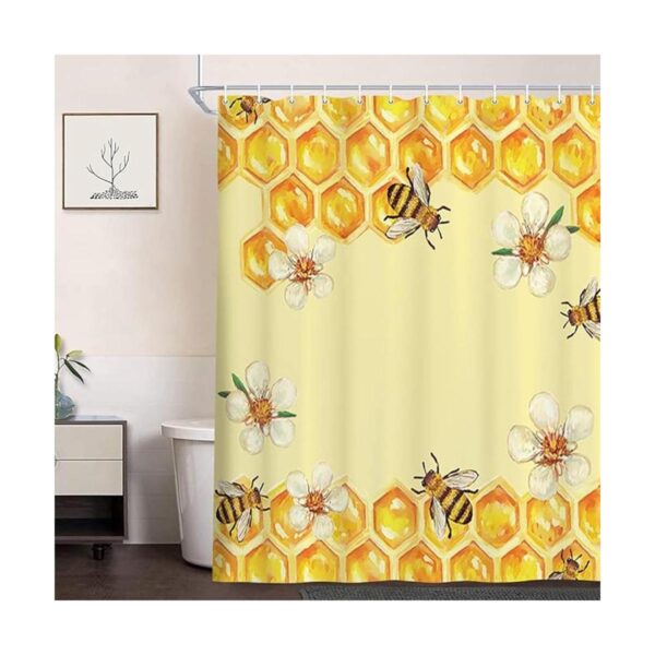 NYMB Bee in Flower Take Honey Cortina de ducha de 67.7 x_5