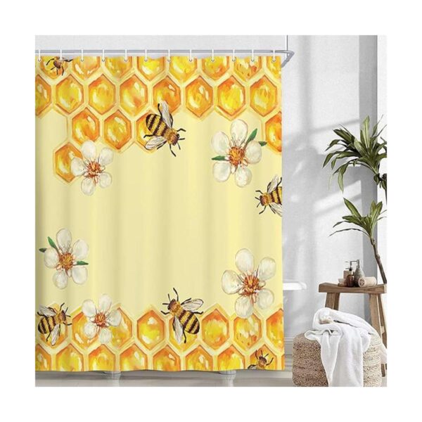 NYMB Bee in Flower Take Honey Cortina de ducha de 67.7 x_4