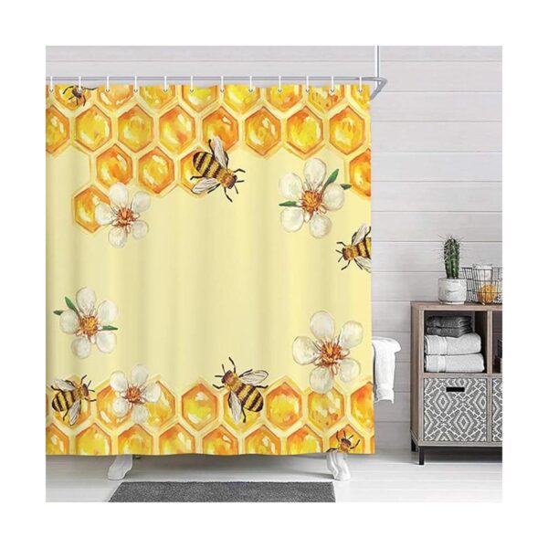 NYMB Bee in Flower Take Honey Cortina de ducha de 67.7 x_6