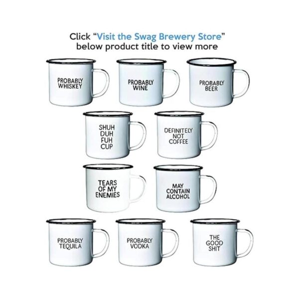 PROBABLY WHISKEY Taza de café esmaltada Divertido