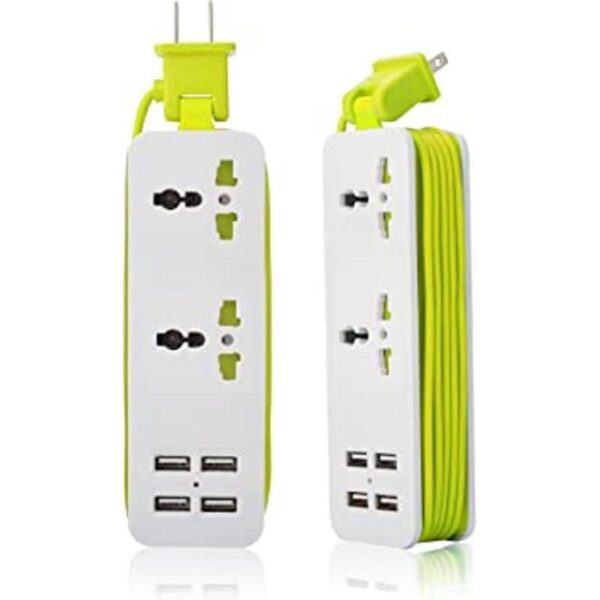 Kcentury Regleta de viaje con 2 tomas 4 salidas USB 5_1