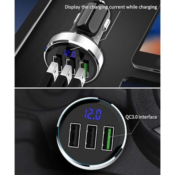 Cargador USB 12v24v monitor de voltaje LED para iPhone_2