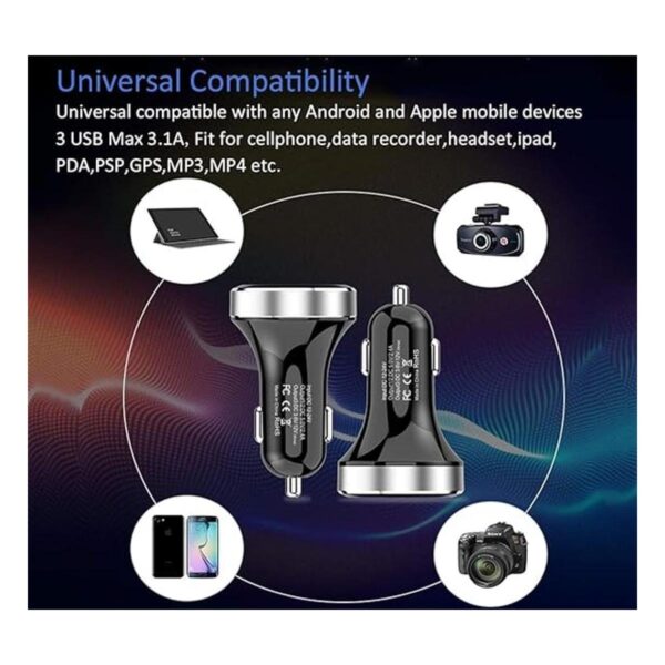 Cargador USB 12v24v monitor de voltaje LED para iPhone_4