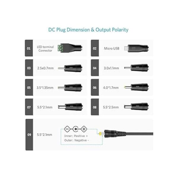 Belker Adaptador universal de 30 W 3 V 4.5 V 5 V 6 V_3