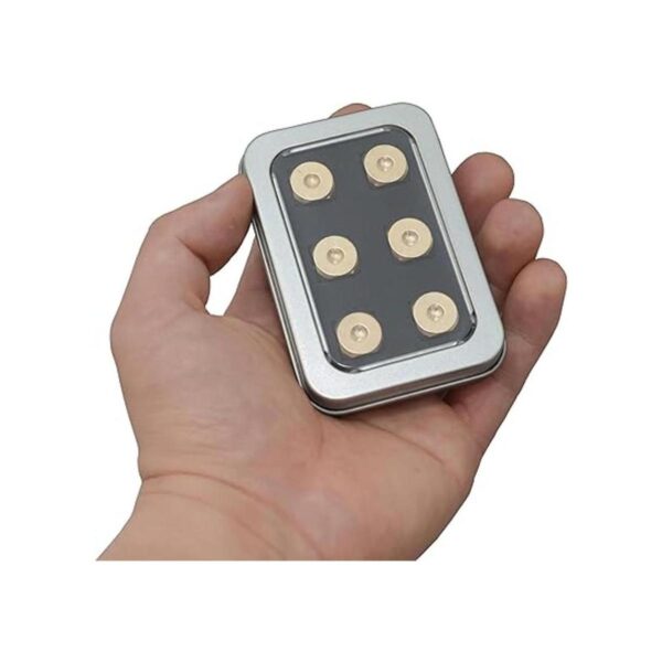 Juego de 6 dados de metal dados de latón macizo con_6