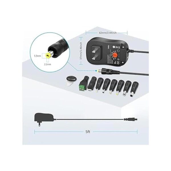 Belker Adaptador universal de 30 W 3 V 4.5 V 5 V 6 V_4