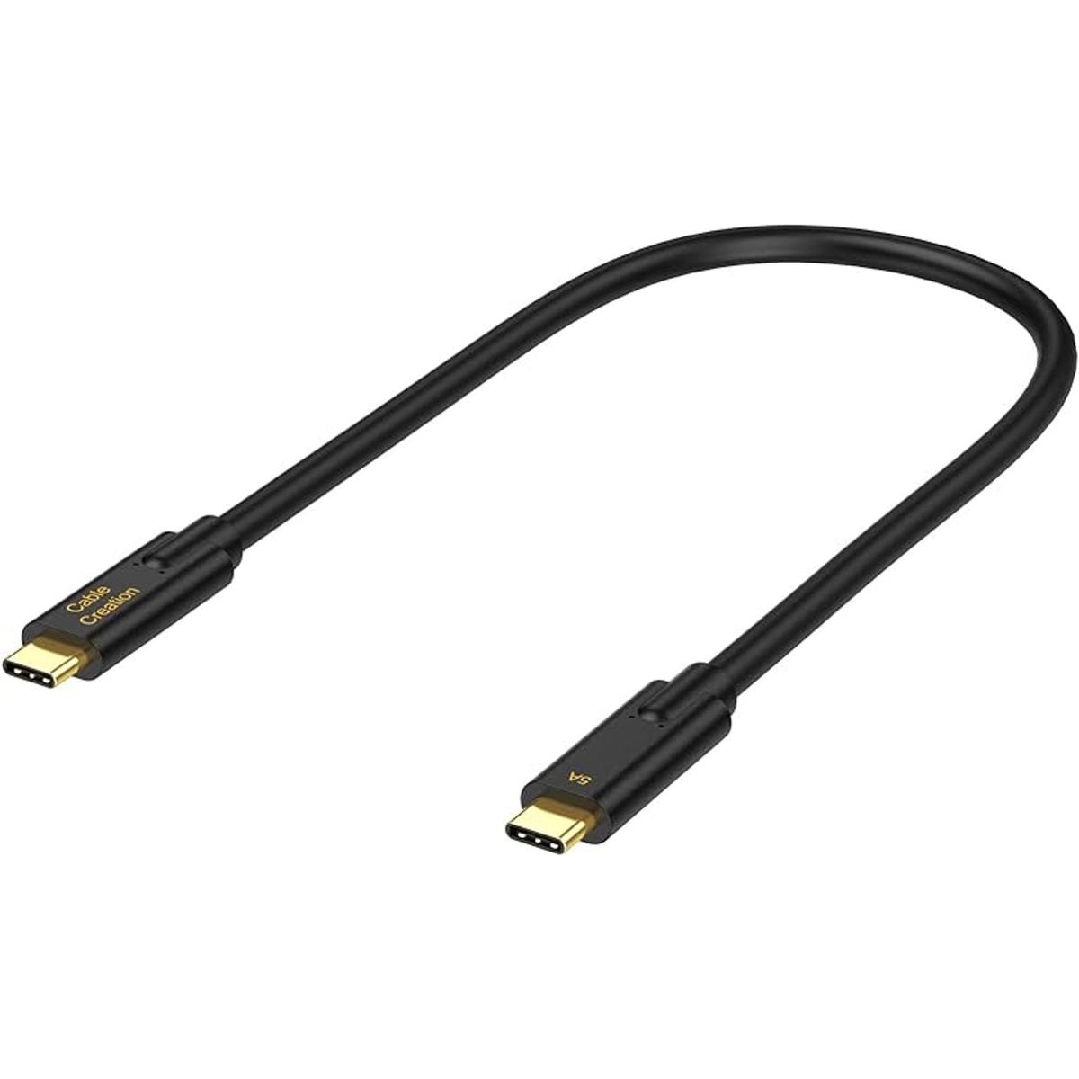 Cable USB C a USB C de 1 pie CableCreation 5A100 W