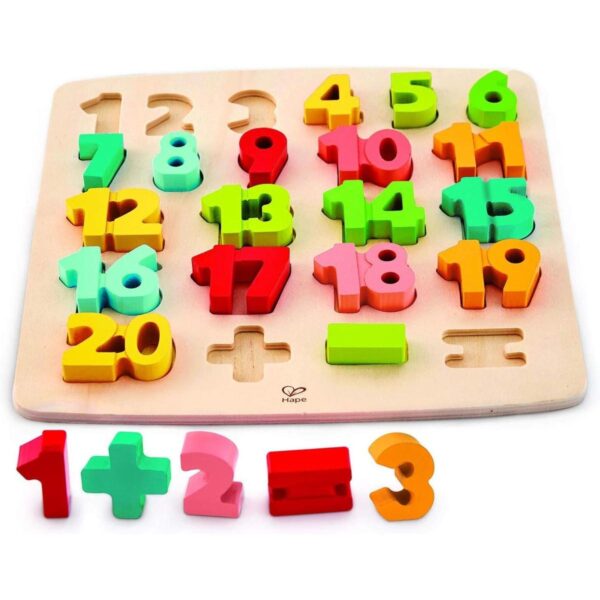 Hape Chunky Número y Contar Puzzle Juguetes preescolares_1