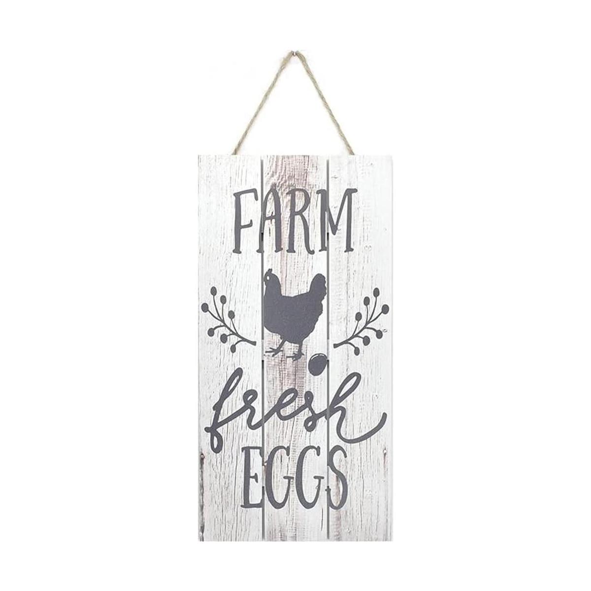 MRC Wood Products Farm Fresh Eggs Placa de madera 2.0 x