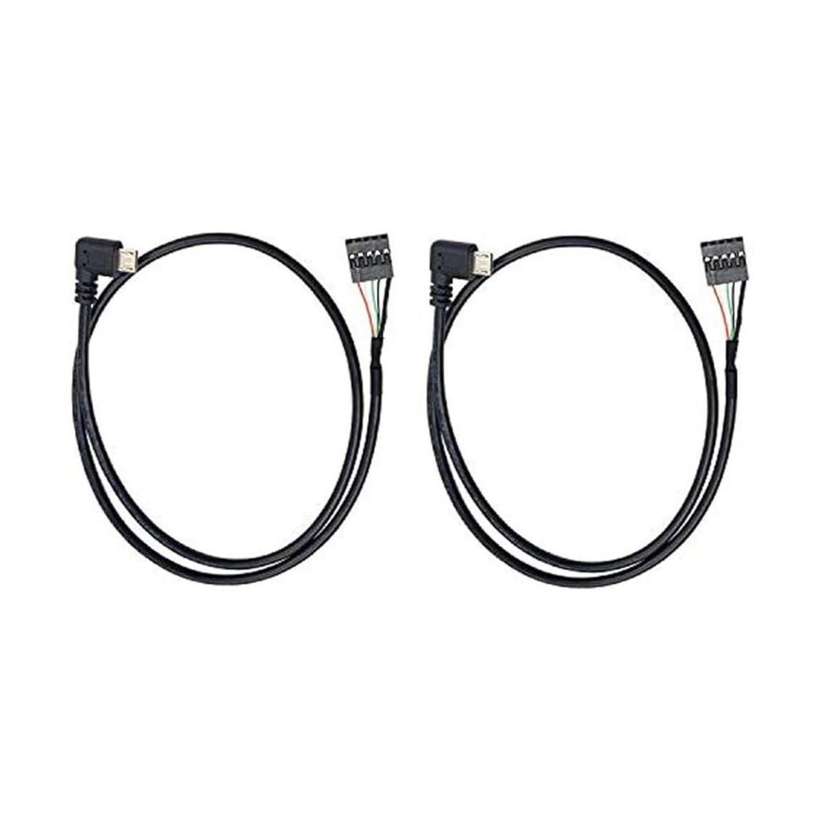 Duttek Cable Dupont de cabezal USB a micro USB ángulo