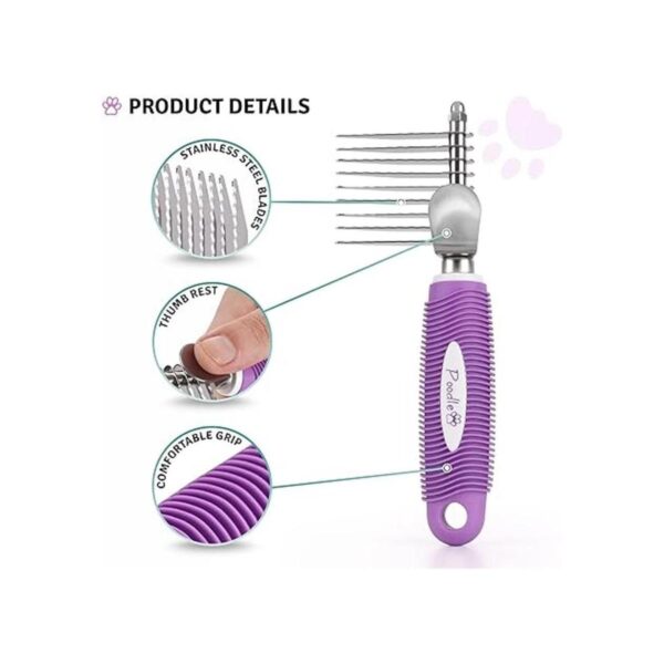 Poodle Pet Herramienta de cepillo para rastrillo de pelo
