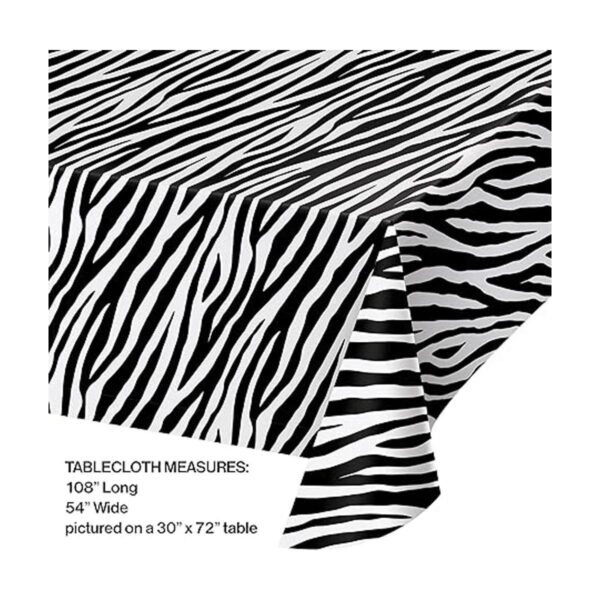 Creative Converting TABLECOVER PL 54 X 108 AOP Zebra_2