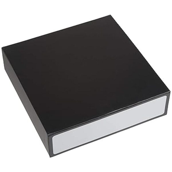 Caja de cartas de juego de 3 filas color negro con blanco_2