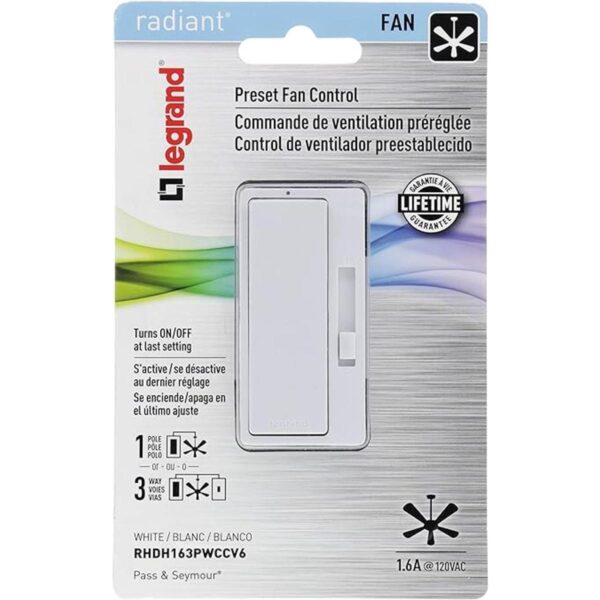 Legrand RHDH163PWCCV6 Interruptor de luz de control de