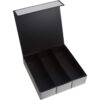 Caja de cartas de juego de 3 filas color negro con blanco_3